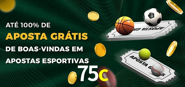 75c Ate 100% de Aposta Gratis